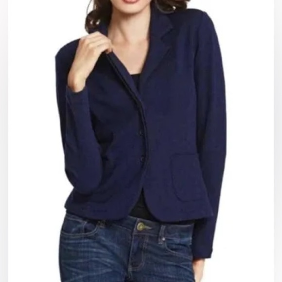CAbi Breakthrough Sweater Blazer Women's Size XL Blue - Picture 1 of 8